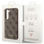 Guess GUHCS24MG4GFBR S926 Brown Hardcase 4G Metal Gold Logo Samsung Galaxy S24 Plus Tok