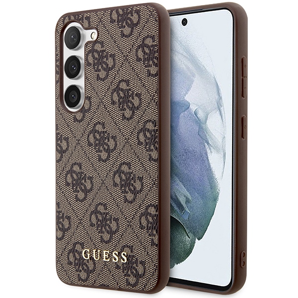 Guess GUHCS24MG4GFBR S926 Brown Hardcase 4G Metal Gold Logo Samsung Galaxy S24 Plus Tok