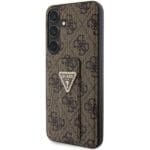 Guess GUHCS24SPGS4TDW S921 Brown Hardcase Grip Stand 4G Triangle Strass Samsung Galaxy S24 Tok