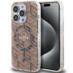 Guess GUHMP15LHGCUSTGW Brown HardCase IML GCube MagSafe iPhone 15 Pro Tok
