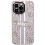 Guess GUHMP15LP4RPSP Pink HardCase 4G Printed Stripes MagSafe iPhone 15 Pro Tok