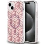 Guess GUHMP15MHGCUSTGP Pink HardCase IML GCube MagSafe iPhone 15 Plus Tok