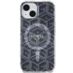 Guess GUHMP15SHGCUSTGK Black HardCase IML GCube MagSafe iPhone 15 Tok