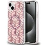 Guess GUHMP15SHGCUSTGP Pink HardCase IML GCube MagSafe iPhone 15 Tok