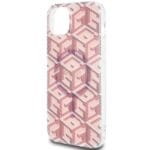 Guess GUHMP15SHGCUSTGP Pink HardCase IML GCube MagSafe iPhone 15 Tok