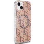Guess GUHMP15SHGCUSTGW Brown HardCase IML GCube MagSafe iPhone 15 Tok
