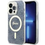 Guess GUHMP15XH4STB Blue HardCase IML 4G MagSafe iPhone 15 Pro Max Tok