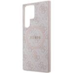 Guess GUHMS24LG4GFRP Pink Hardcase 4G Collection Leather Metal Logo MagSafe Samsung Galaxy S24 Ultra Tok
