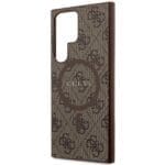 Guess GUHMS24LG4GFRW Brown Hardcase 4G Collection Leather Metal Logo MagSafe Samsung Galaxy S24 Ultra Tok