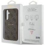 Guess GUHMS24MG4GFRW Brown Hardcase 4G Collection Leather Metal Logo MagSafe Samsung Galaxy S24 Plus Tok