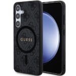 Guess GUHMS24SG4GFRK Black Hardcase 4G Collection Leather Metal Logo MagSafe Samsung Galaxy S24 Tok