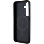 Guess GUHMS24SG4GFRK Black Hardcase 4G Collection Leather Metal Logo MagSafe Samsung Galaxy S24 Tok