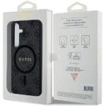 Guess GUHMS24SG4GFRK Black Hardcase 4G Collection Leather Metal Logo MagSafe Samsung Galaxy S24 Tok