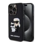 Karl Lagerfeld 3D Rubber Karl and Choupette Black iPhone 13 Pro Tok