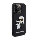 Karl Lagerfeld 3D Rubber Karl and Choupette Black iPhone 13 Pro Tok