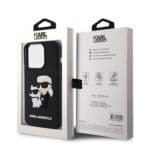 Karl Lagerfeld 3D Rubber Karl and Choupette Black iPhone 13 Pro Tok