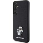 Karl Lagerfeld KLHCS24SPSAKCMPK S921 Hardcase Black Saffiano Karl & Choupette Metal Pin Samsung Galaxy S24 Tok