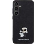 Karl Lagerfeld KLHCS24SPSAKCMPK S921 Hardcase Black Saffiano Karl & Choupette Metal Pin Samsung Galaxy S24 Tok