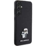 Karl Lagerfeld KLHCS24SPSAKCMPK S921 Hardcase Black Saffiano Karl & Choupette Metal Pin Samsung Galaxy S24 Tok