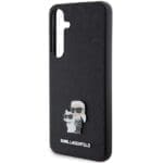 Karl Lagerfeld KLHCS24SPSAKCMPK S921 Hardcase Black Saffiano Karl & Choupette Metal Pin Samsung Galaxy S24 Tok