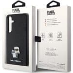 Karl Lagerfeld KLHCS24SPSAKCMPK S921 Hardcase Black Saffiano Karl & Choupette Metal Pin Samsung Galaxy S24 Tok