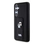 Karl Lagerfeld Saffiano Grip Stand Metal Logo Black Samsung Galaxy S24 Plus Tok