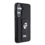 Karl Lagerfeld Saffiano Grip Stand Metal Logo Black Samsung Galaxy S24 Plus Tok