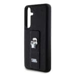 Karl Lagerfeld Saffiano Grip Stand Metal Logo Black Samsung Galaxy S24 Plus Tok
