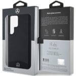 Mercedes MEHMS24L23RBARK S928 Black Hardcase Leather Textured & Plain MagSafe Samsung Galaxy S24 Ultra Tok