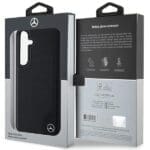 Mercedes MEHMS24M23RBGVK S926 Black Hardcase Leather Debossed Line MagSafe Samsung Galaxy S24 Plus Tok