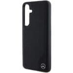 Mercedes MEHMS24S23RBGVK S921 Black Hardcase Leather Debossed Line MagSafe Samsung Galaxy S24 Tok