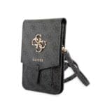 Guess PU 4G Metal Logo Wallet Phone Bag Grey