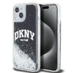DKNY Liquid Glitter Arch Logo Black iPhone 11 Tok