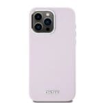 DKNY Liquid Silicone Silver Metal Logo MagSafe Pink iPhone 15 Pro Max Tok
