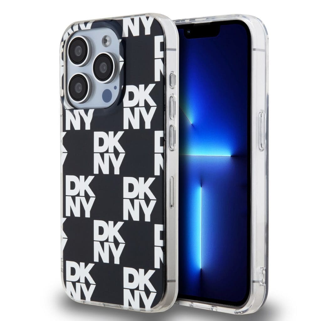 DKNY PC/TPU Checkered Pattern Black iPhone 15 Pro Max Tok
