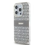 DKNY PC/TPU Repeat Pattern Tonal Stripe MagSafe Beige iPhone 13 Pro Tok