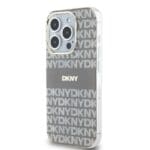 DKNY PC/TPU Repeat Pattern Tonal Stripe MagSafe Beige iPhone 15 Pro Max Tok