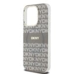 DKNY PC/TPU Repeat Pattern Tonal Stripe MagSafe Beige iPhone 15 Pro Max Tok