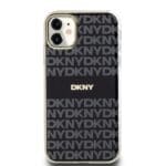 DKNY PC/TPU Repeat Pattern Tonal Stripe MagSafe Black iPhone 11 Tok