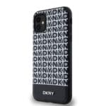 DKNY PU Leather Repeat Pattern Bottom Stripe MagSafe Black iPhone 11 Tok