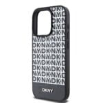 DKNY PU Leather Repeat Pattern Bottom Stripe MagSafe Black iPhone 12/12 Pro Tok