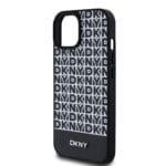 DKNY PU Leather Repeat Pattern Bottom Stripe MagSafe Black iPhone 15 Tok