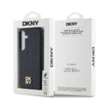 DKNY PU Leather Repeat Pattern Stack Logo MagSafe Black Samsung Galaxy S24 Tok