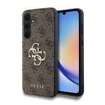 Guess PU 4G Metal Logo Brown Samsung Galaxy A35 5G Tok