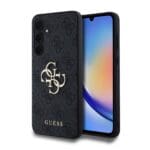 Guess PU 4G Metal Logo Grey Samsung Galaxy A35 5G Tok