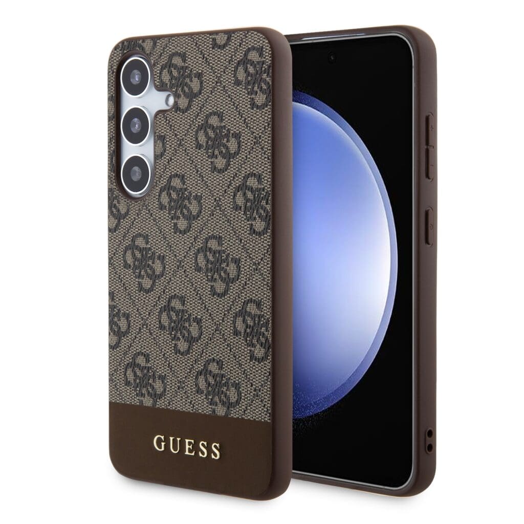 Guess PU 4G Stripe Brown Samsung Galaxy S24 Tok