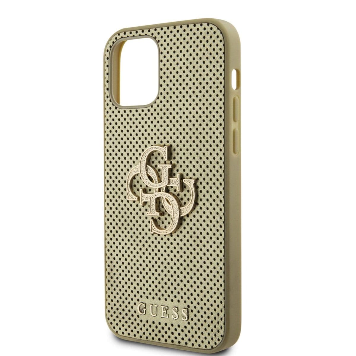 Guess PU Perforated 4G Glitter Metal Logo Gold iPhone 12/12 Pro Tok