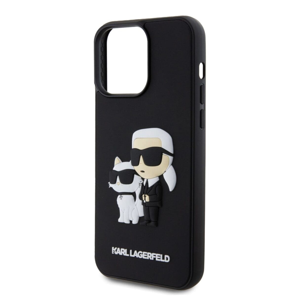 Karl Lagerfeld 3D Rubber Karl and Choupette Black iPhone 13 Pro Max Tok