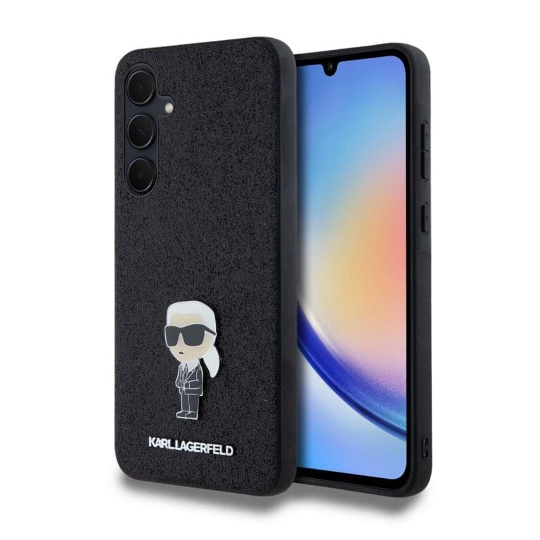 Karl Lagerfeld Fixed Glitter Metal Ikonik Black Samsung Galaxy A35 5G Tok