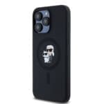 Karl Lagerfeld Liquid Silicone Karl and Choupette MagSafe Black iPhone 15 Pro Max Tok